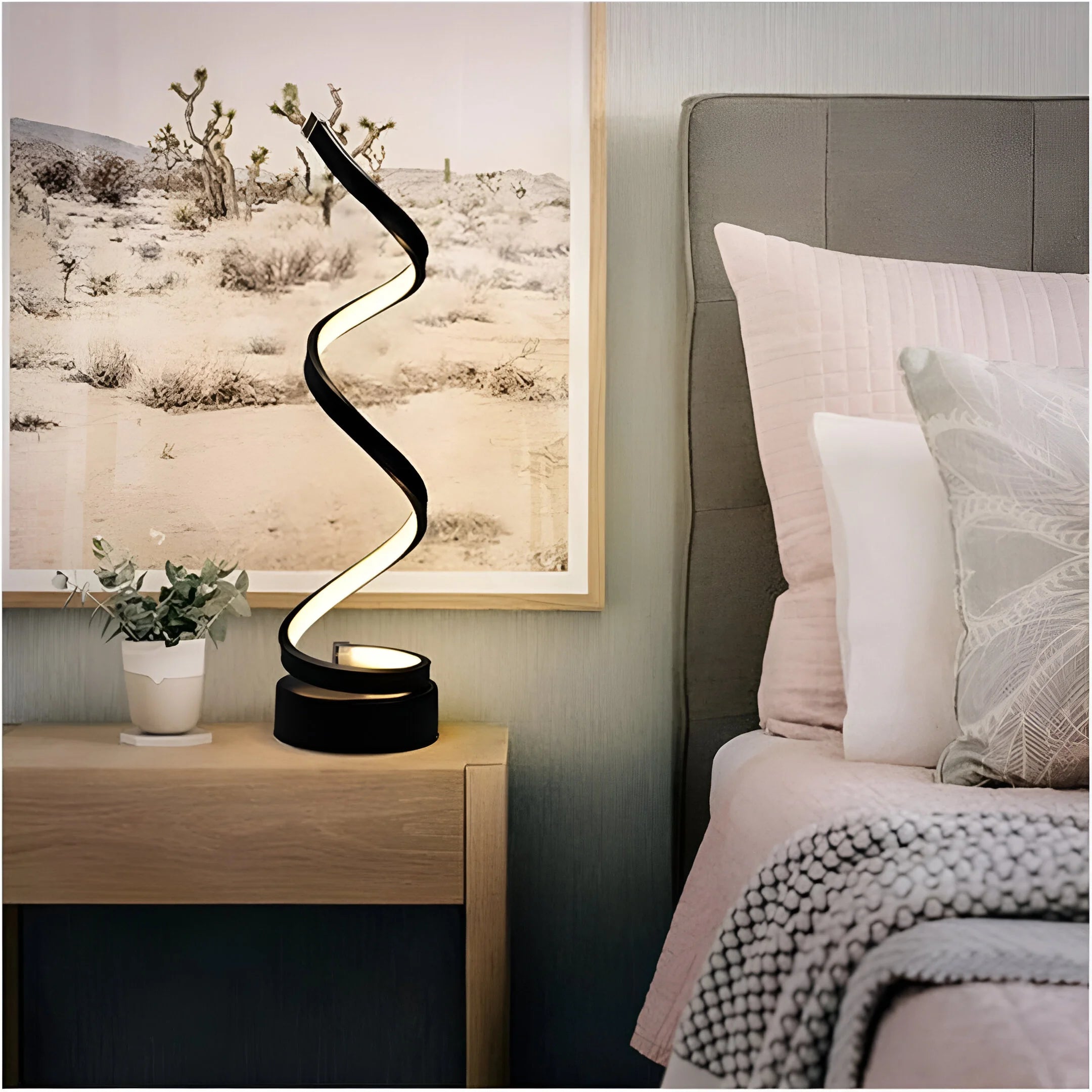 LumeSpiral – Modern LED Table Lamp