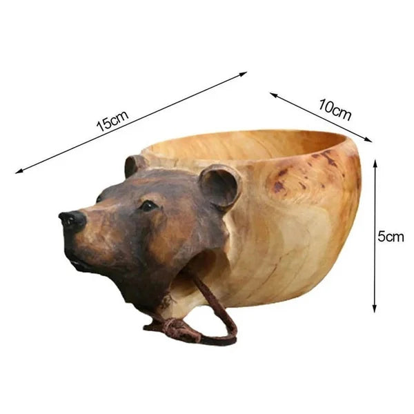 BowLift | Wooden Cup - WildSip - Handmade Animal Design - Adventurous Hydration