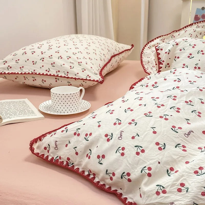 BowLift | Blossom & Berry Dream Bedding Set 4pcs Floral Duvet Cover