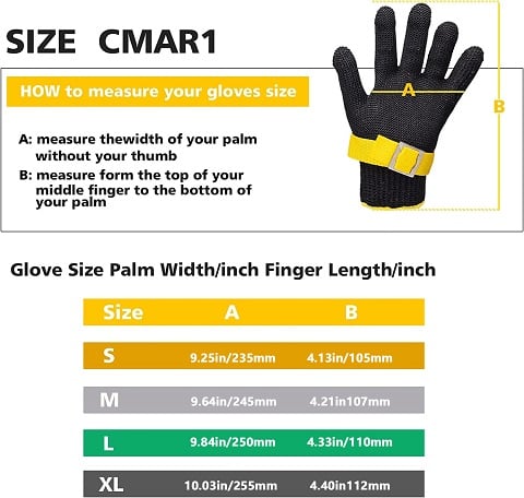 BowLift | Food grade stainless steel mesh metal glove