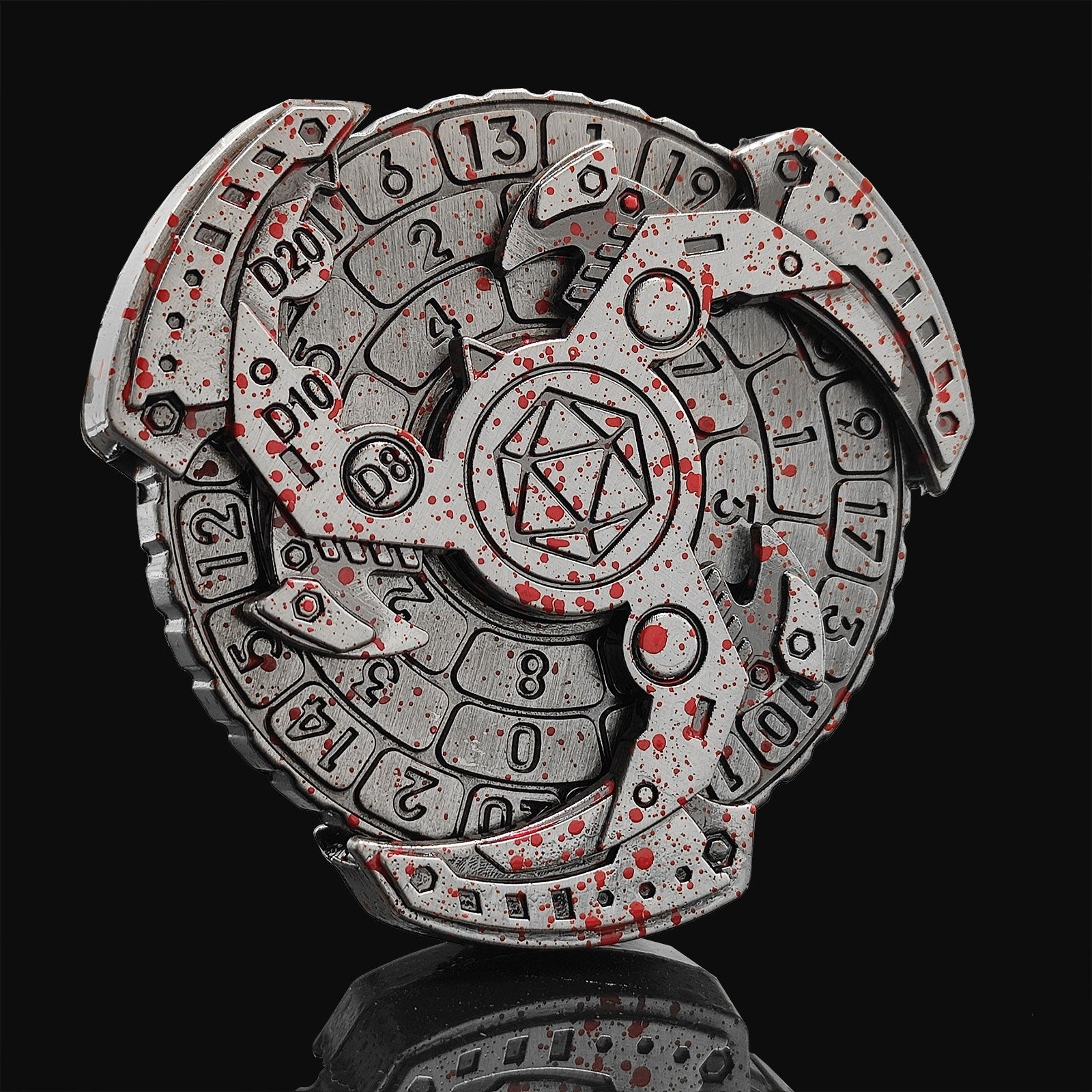 BowLift | 7-in-1 Fidget Spinner Polyhedral Metal Dice