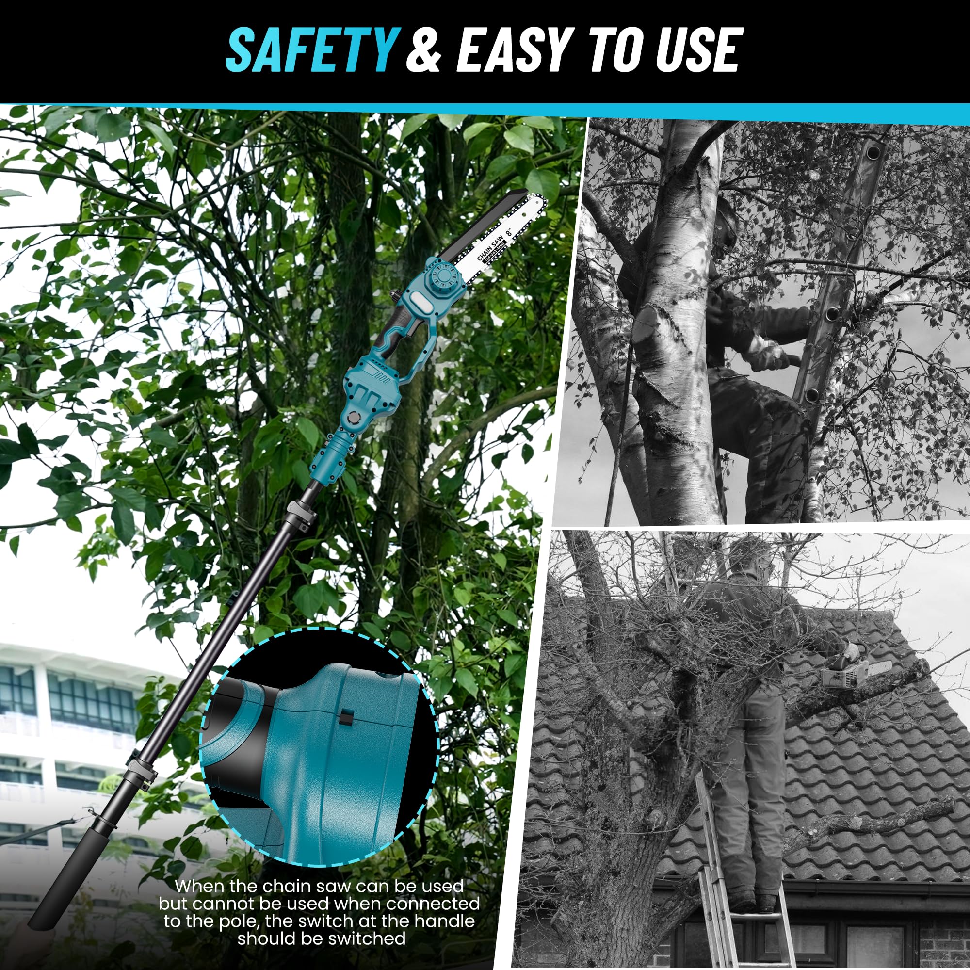 BowLift | 2-in-1 Cordless Chainsaw &amp; Pole Saw