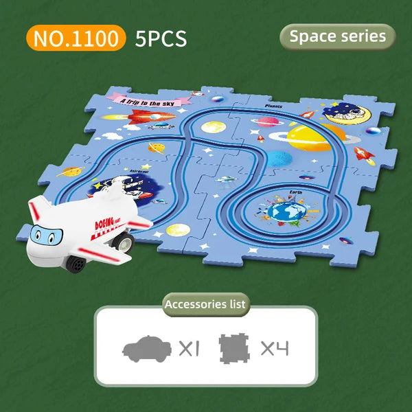 BowLift | Children's Educational Puzzle Track Car Play Set