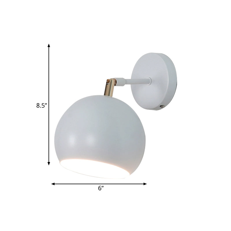 BowLift | Adjustable Global Bedroom Wall Lamp Light Fixture Industrial Style Metal 1 Light White Wall Fixture Light