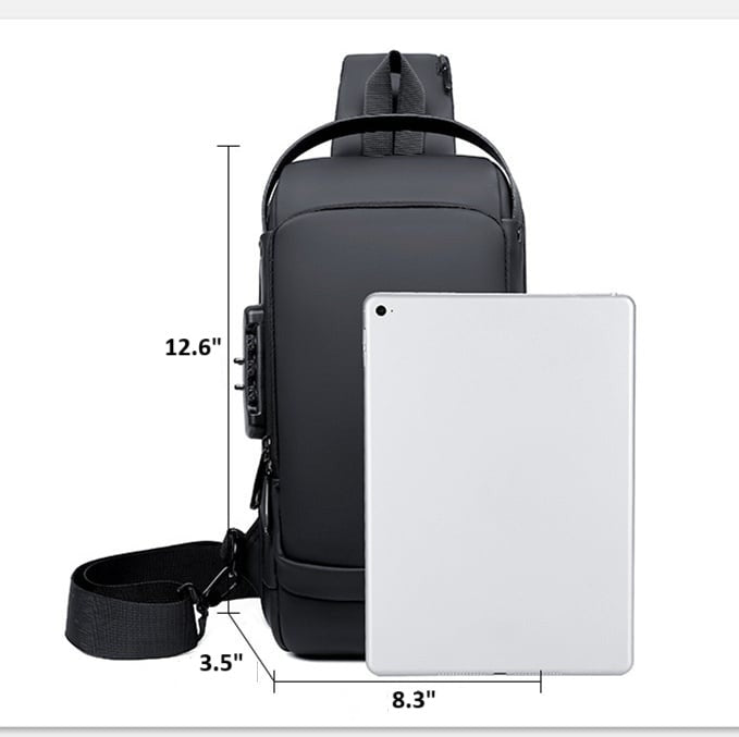 BowLift | Anti-Theft Crossbody Bag | Landy Carry Without Worry | Waterproof Oxford | USB Charging Port | Unisex Travel Pack