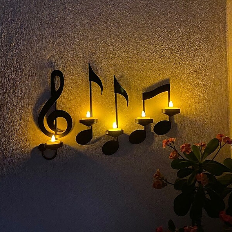 BowLift | Black Music Note Wall Sconce