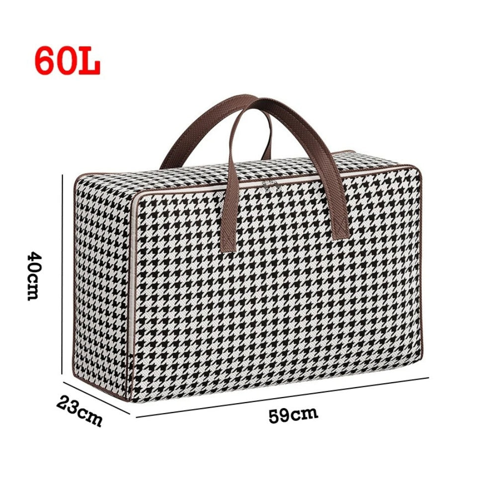 BowLift | Durable Large Capacity Houndstooth Storage Suitcase