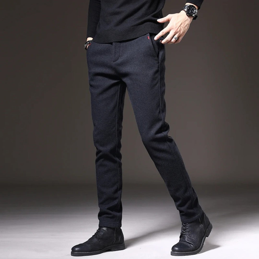 Tailored Cotton Blend Pants
