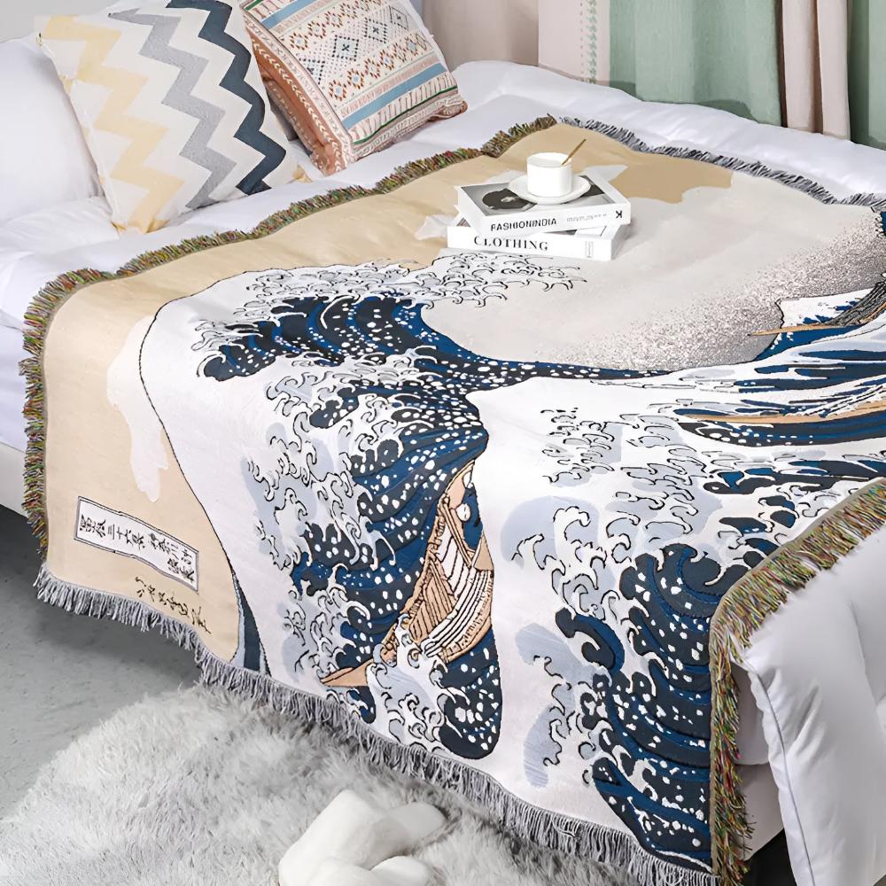 BowLift | Classic Great Wave Throw Blanket
