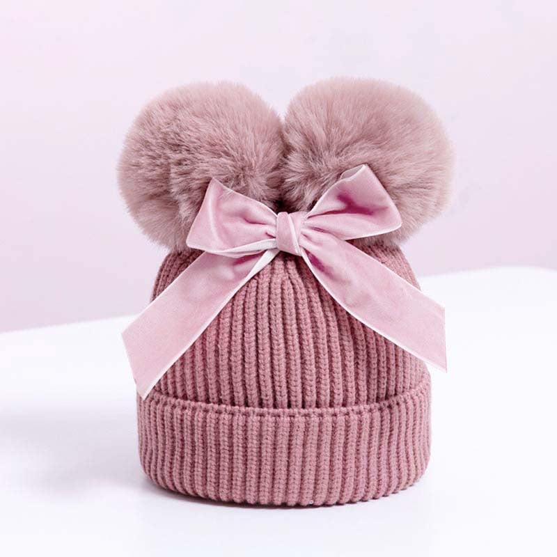 BowLift | Baby hat with double ball bow