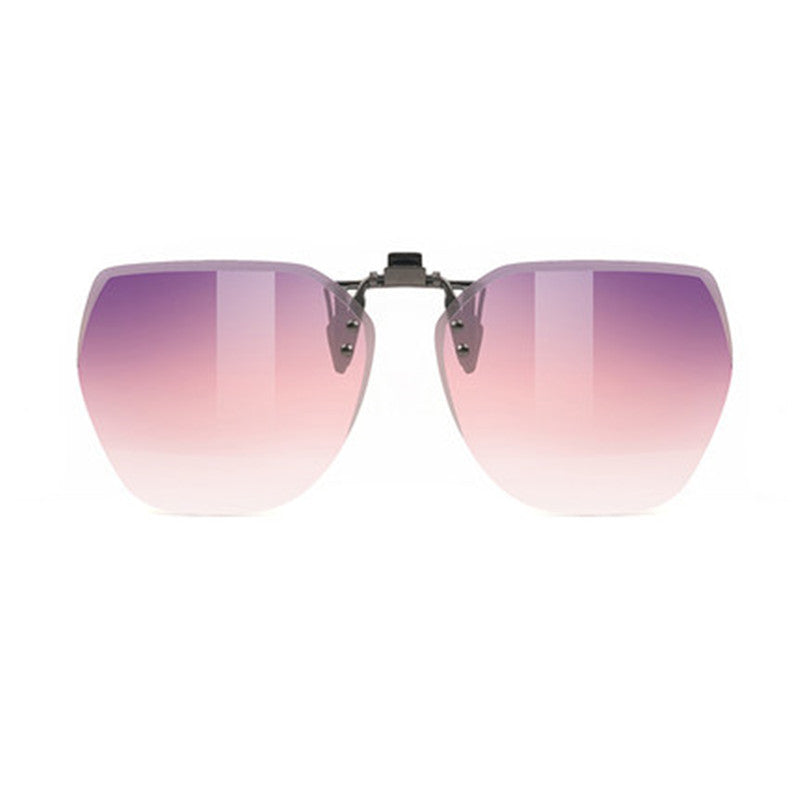 BowLift | Clip-on Rimless Polarized Sunglasses, with Anti-glare and Flip-Up Design, for Outdoor/Driving