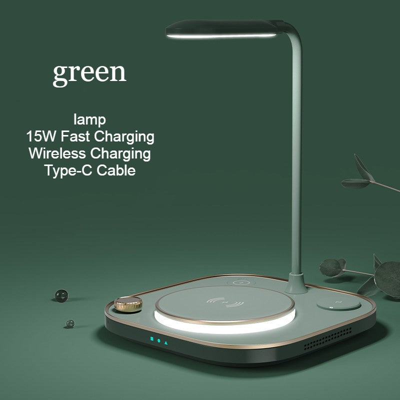 BowLift | 5-in-1 Desktop Lamp with 3 Wireless Charging Modules & Adjustable Light, for Home & Office