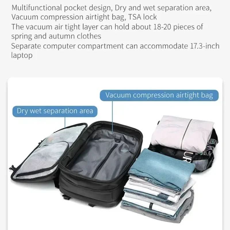 BowLift | Compressible travel backpack with laptop compartment