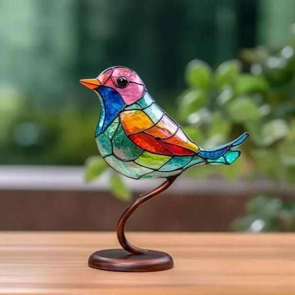BowLift | Handmade colorful bird statue made of acrylic for decoration