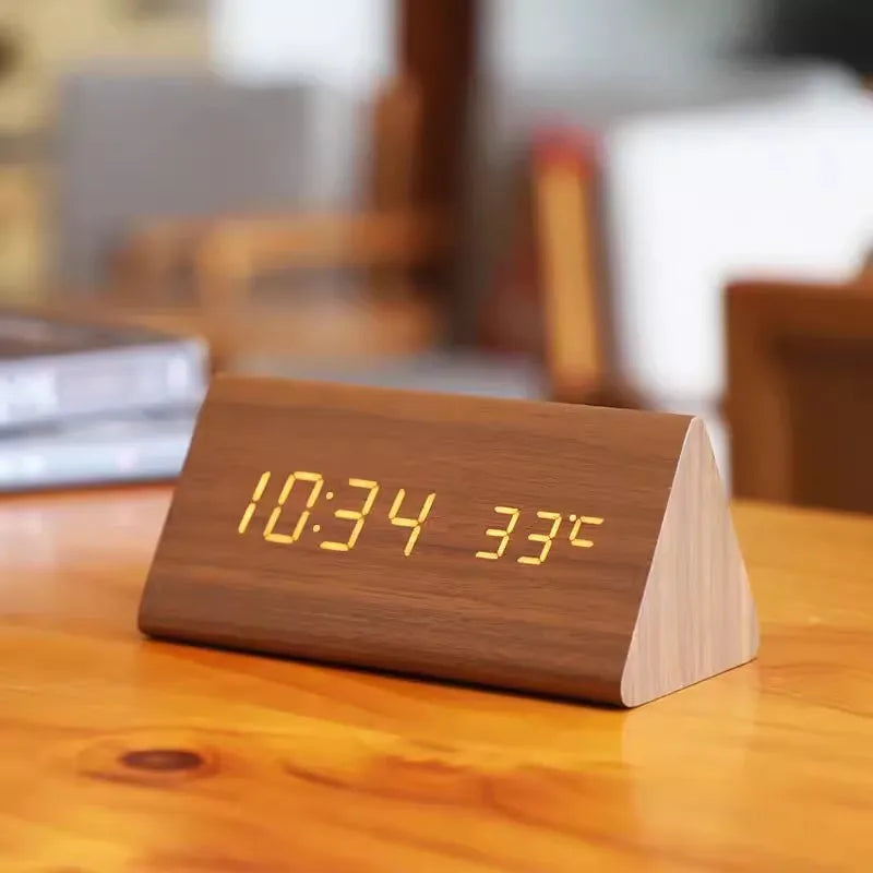 BowLift | Charms | Digital Wooden Alarm Clock | Including Temperature Display