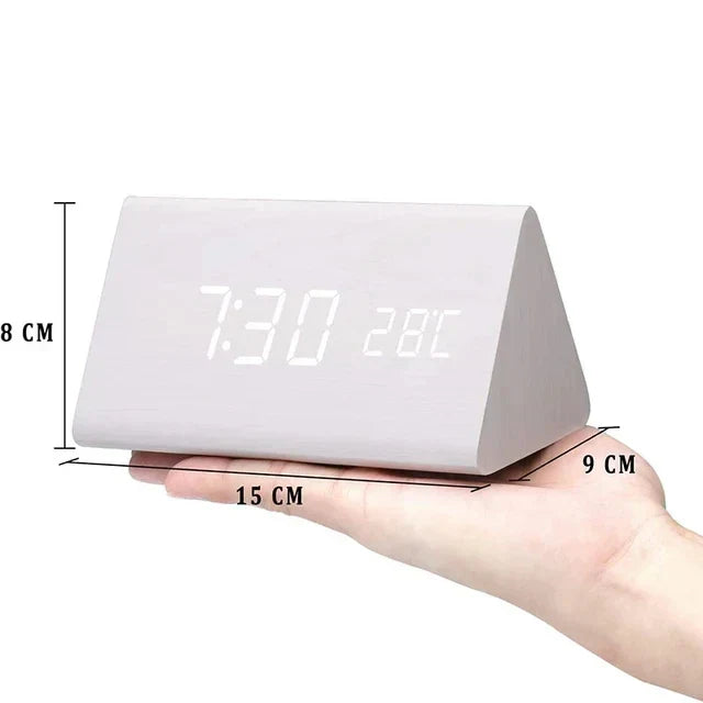 BowLift | Charms | Digital Wooden Alarm Clock | Including Temperature Display