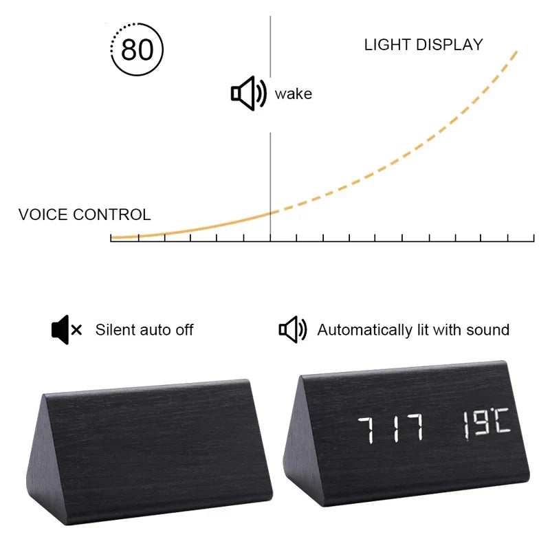 BowLift | Digital Wooden Alarm Clock – Modern Technology with Timeless Wood Design