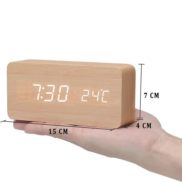 BowLift | Digital Wooden Alarm Clock – Modern Technology with Timeless Wood Design