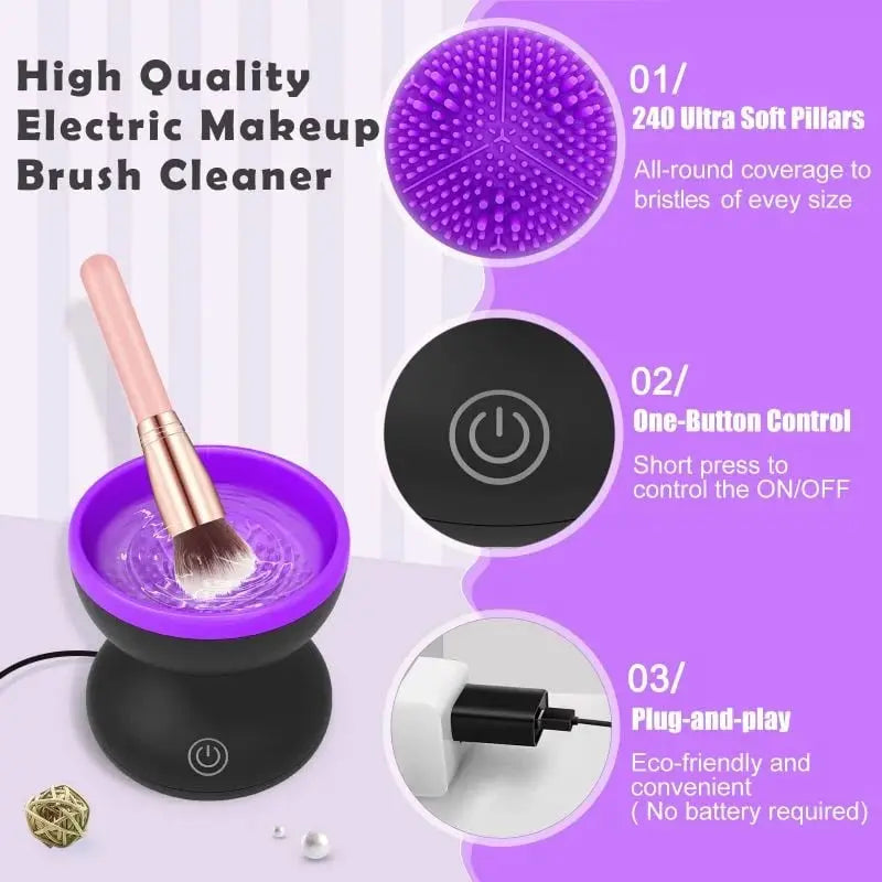BowLift | Automatic Makeup Brush Cleaner — USB-powered Deep Cleaning Device