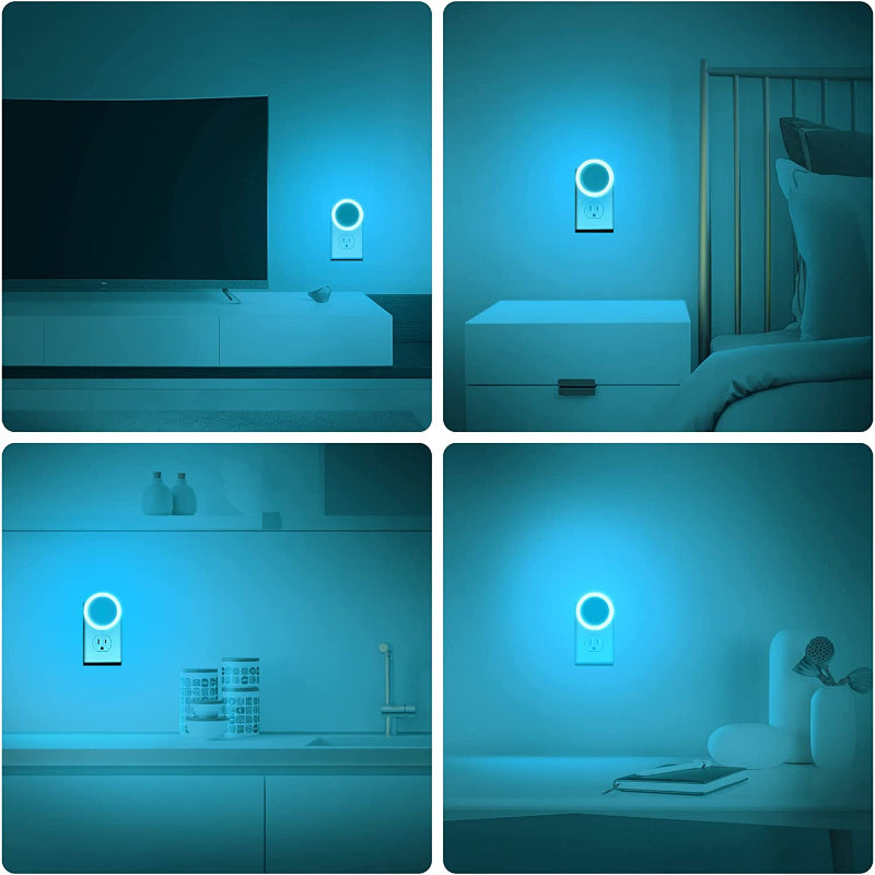 BowLift | Night lights plug into the wall [4Pack], night light with light sensors, LED night light for the children's room, baby night light, bathroom night light, stair lights, hallway light