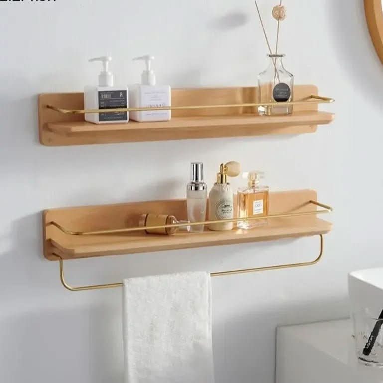 BowLift | Bamboo Wall Coat Rack with Shelf & Sturdy Hooks