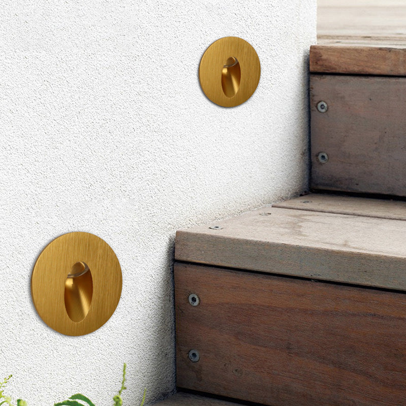 BowLift | Modern Art Deco Round Square Aluminum Waterproof LED Wall Light for Hallways