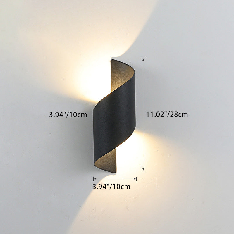 BowLift | Modern Minimalist Waterproof Spiral Aluminum Acrylic LED Wall Light for Bedroom