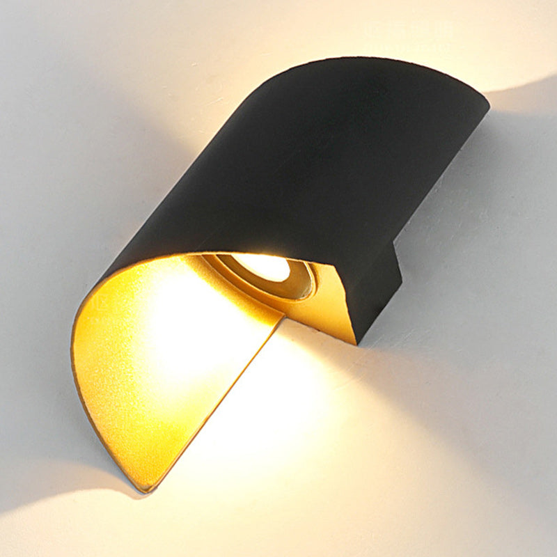 BowLift | Modern Minimalist Waterproof Spiral Aluminum Acrylic LED Wall Light for Bedroom