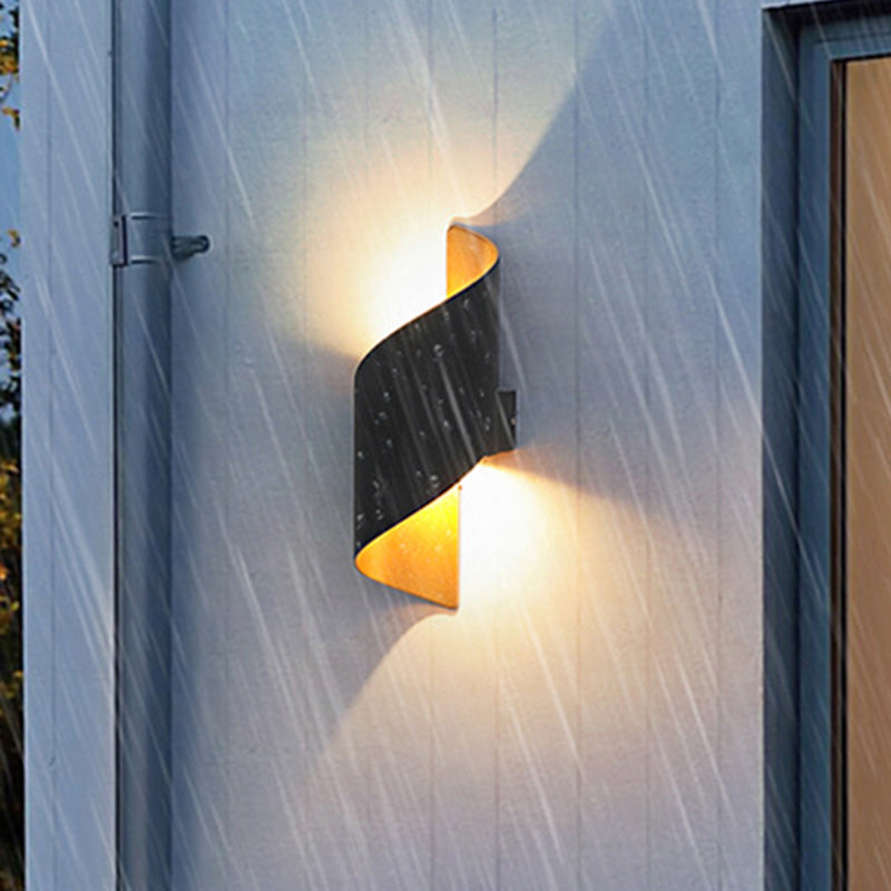 BowLift | Modern Minimalist Waterproof Spiral Aluminum Acrylic LED Wall Light for Bedroom