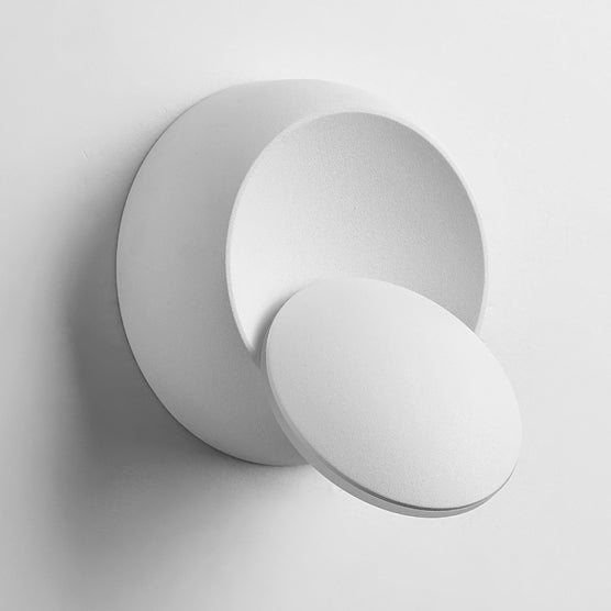 BowLift | Contemporary Nordic Iron Round Eclipse Rotatable LED Wall Light for Nightstand