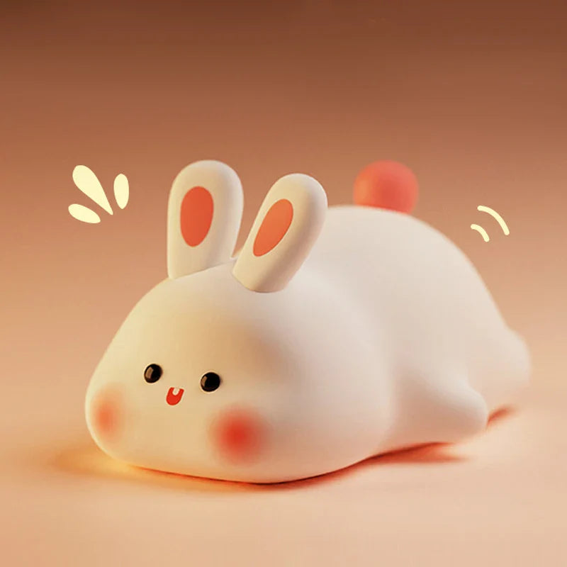 BowLift | Cute Rabbit-Shaped USB Rechargeable Silicone Night Light for the Bedroom