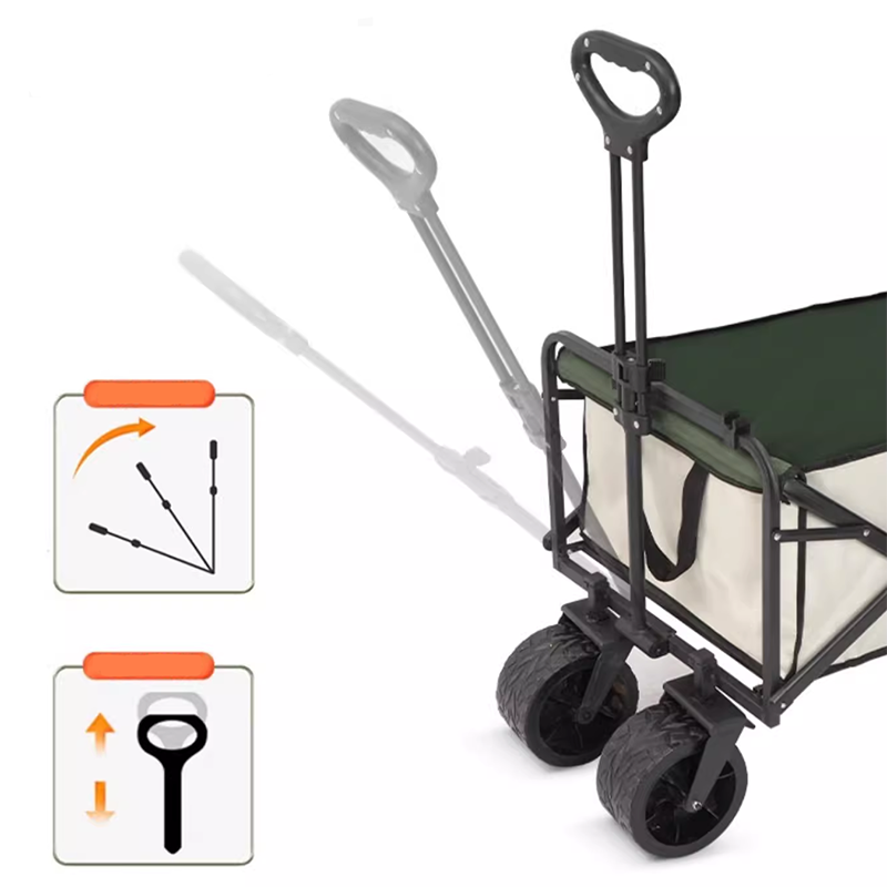 BowLift | Super Giant Wheel Outer Card Inner Green Beach Cart Camping Trolley Trailer Load-Bearing 200 Kg