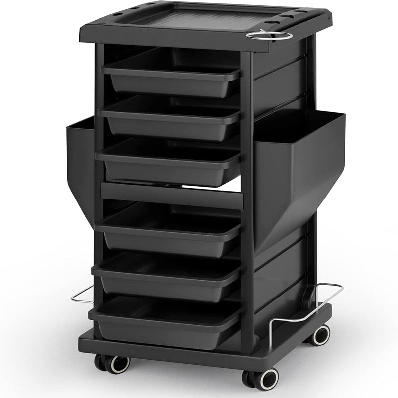 BowLift | Rolling Beauty Hairdressing Cart with 6 Removable Drawers & Tool Holder for Beauty Tattoo Hairdressing