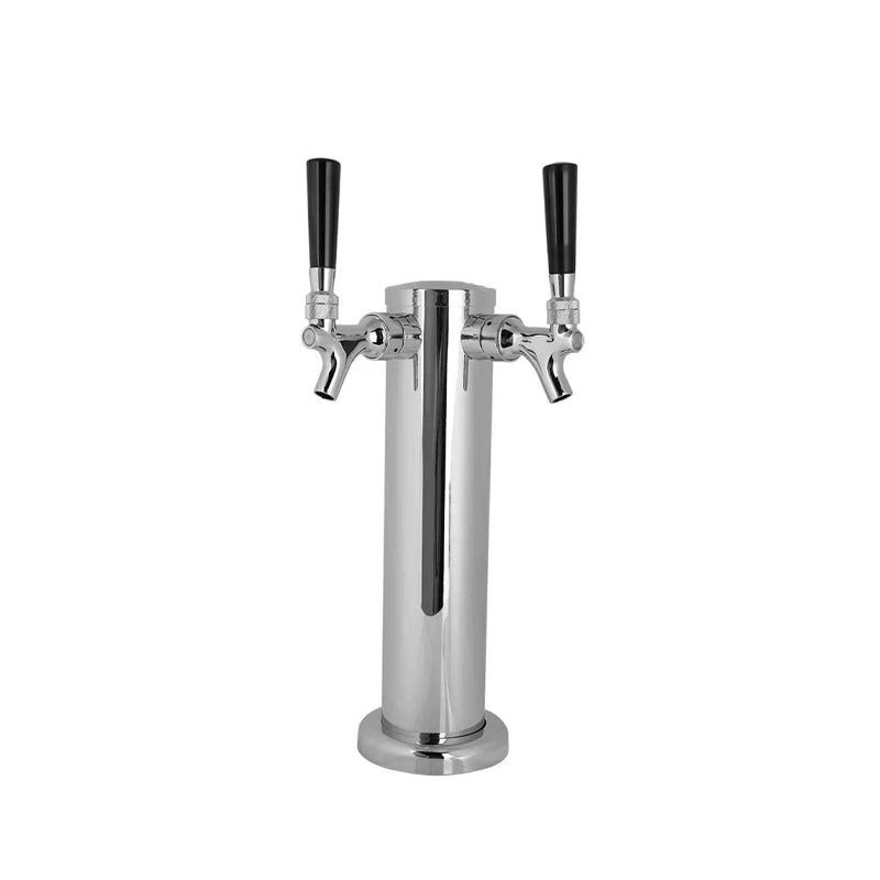 BowLift | Stainless Steel Double Tap Beer Dispenser Tap Column Beer Tower Dispenser Beer With Tap, 2 Hose Beer Tower Set For Home And Bar
