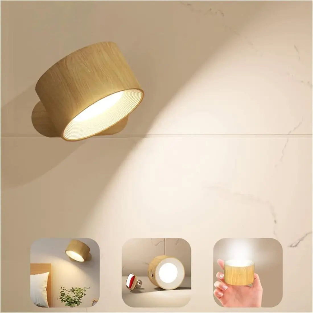BowLift | Wall lamp Rechargeable Wireless 360°