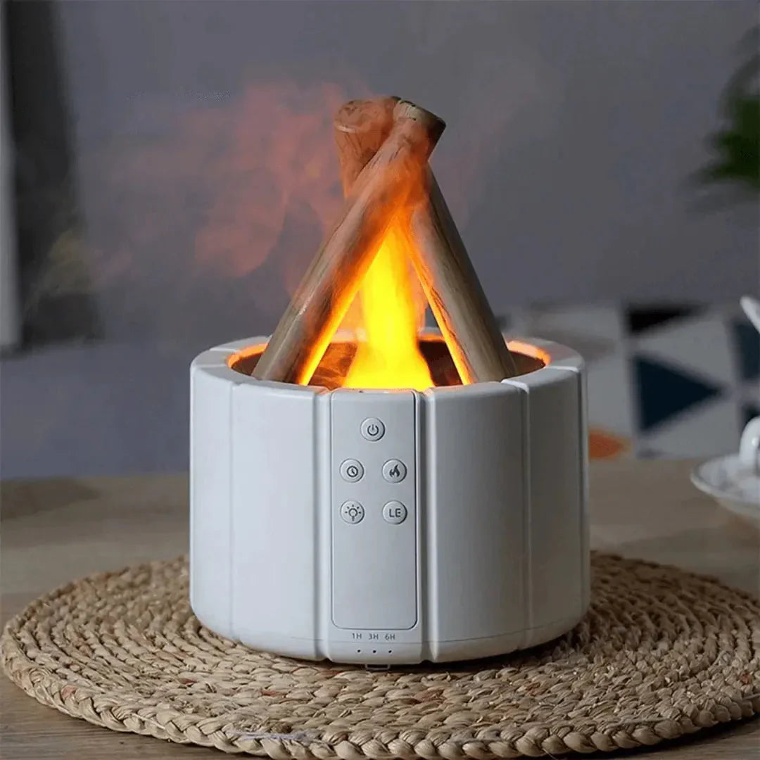 BowLift | Flame Air Humidifier with LED – Ultrasonic Diffuser & Aromatherapy with Fireplace Effect