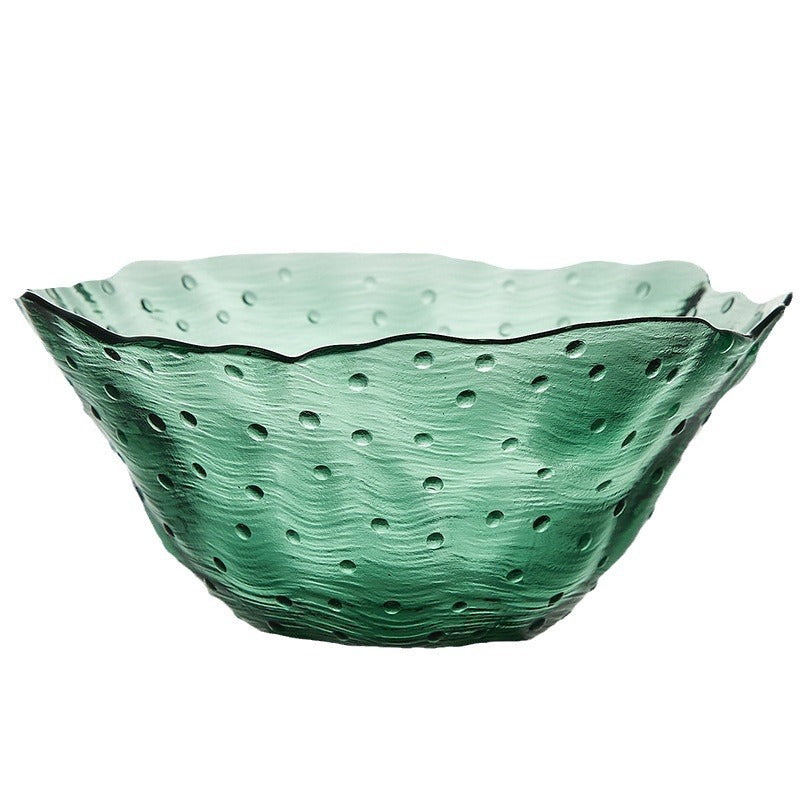 BowLift | Household Tableware And Dishes Set, Glass Salad Bowl, Large Fruit Bowl, Creative Tableware, Fruit Plate, Large Bowl, Bamboo Hat, Bowl And Plate