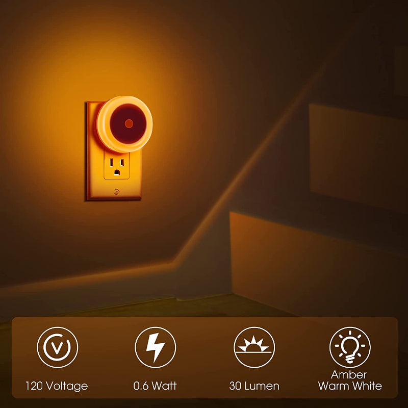 BowLift | Night lights plug into the wall [4Pack], night light with light sensors, LED night light for the children's room, baby night light, bathroom night light, stair lights, hallway light