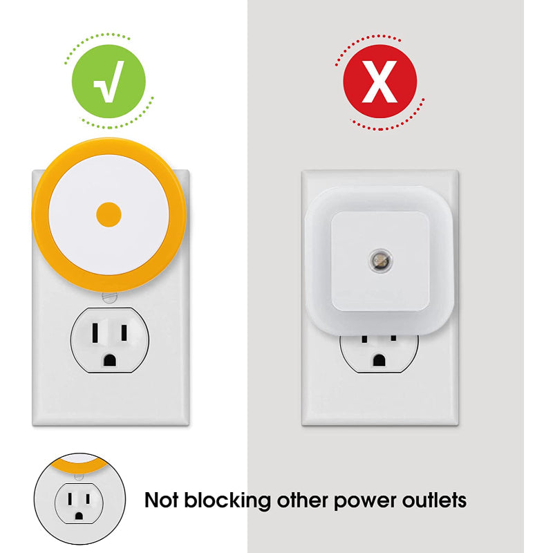 BowLift | Night lights plug into the wall [4Pack], night light with light sensors, LED night light for the children's room, baby night light, bathroom night light, stair lights, hallway light