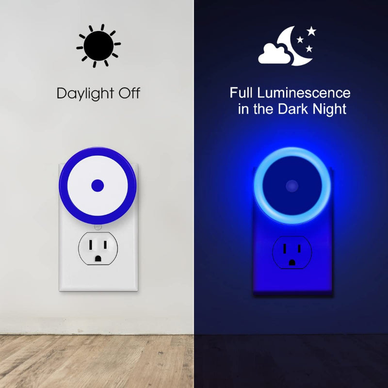 BowLift | Night lights plug into the wall [4Pack], night light with light sensors, LED night light for the children's room, baby night light, bathroom night light, stair lights, hallway light