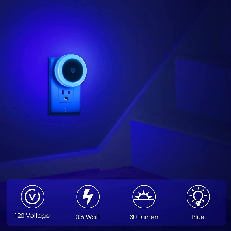 BowLift | Night lights plug into the wall [4Pack], night light with light sensors, LED night light for the children's room, baby night light, bathroom night light, stair lights, hallway light