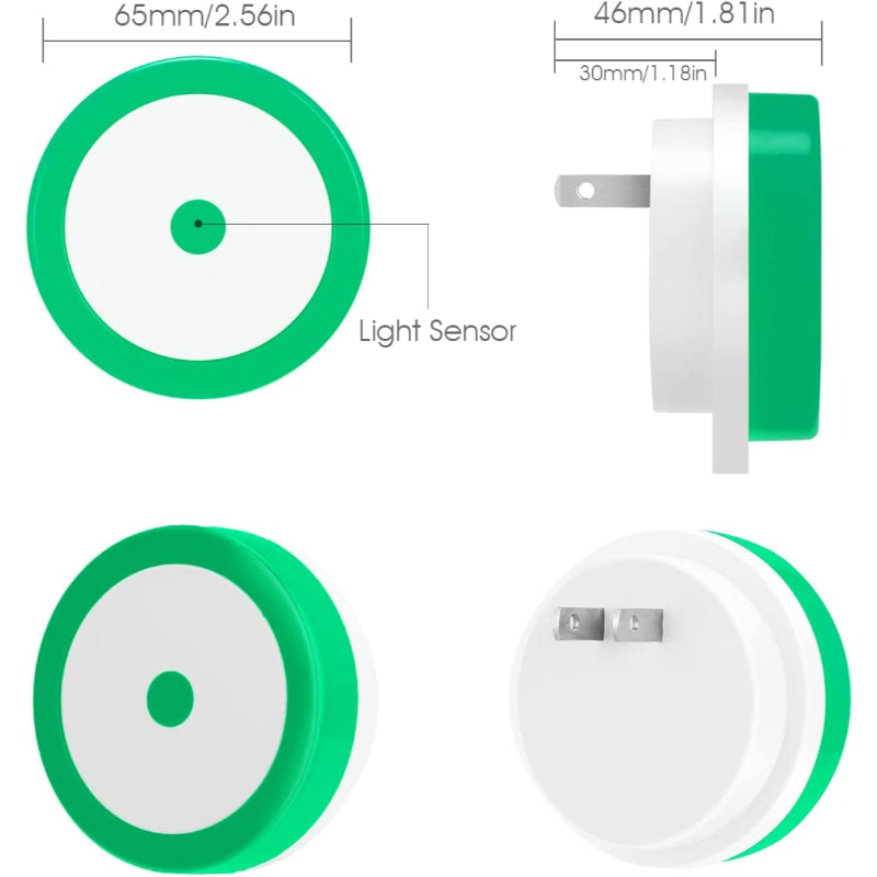 BowLift | Night lights plug into the wall [4Pack], night light with light sensors, LED night light for the children's room, baby night light, bathroom night light, stair lights, hallway light