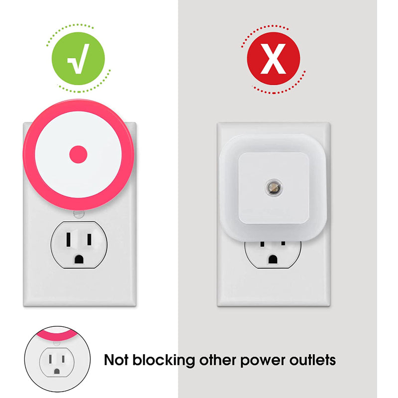 BowLift | Night lights plug into the wall [4Pack], night light with light sensors, LED night light for the children's room, baby night light, bathroom night light, stair lights, hallway light