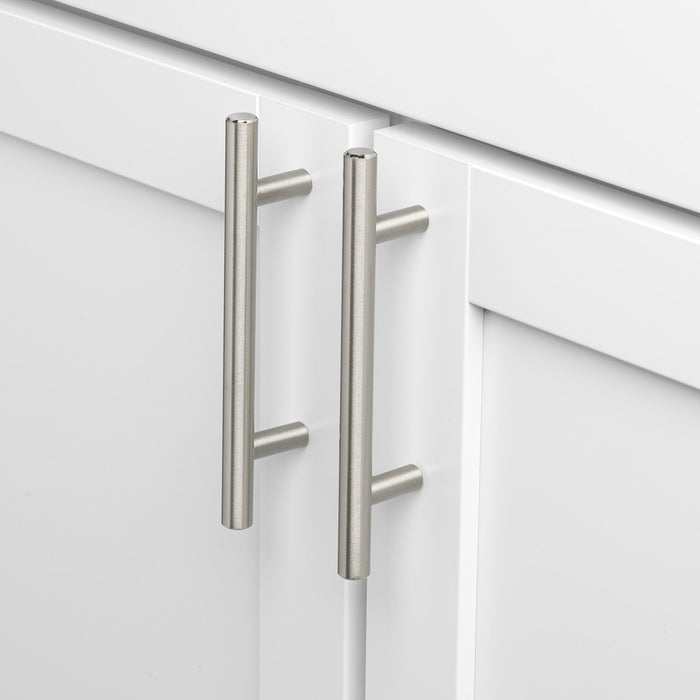 BowLift | Brushed Nickel Modern Stainless Steel Drawer Hardware T-Bar Handles