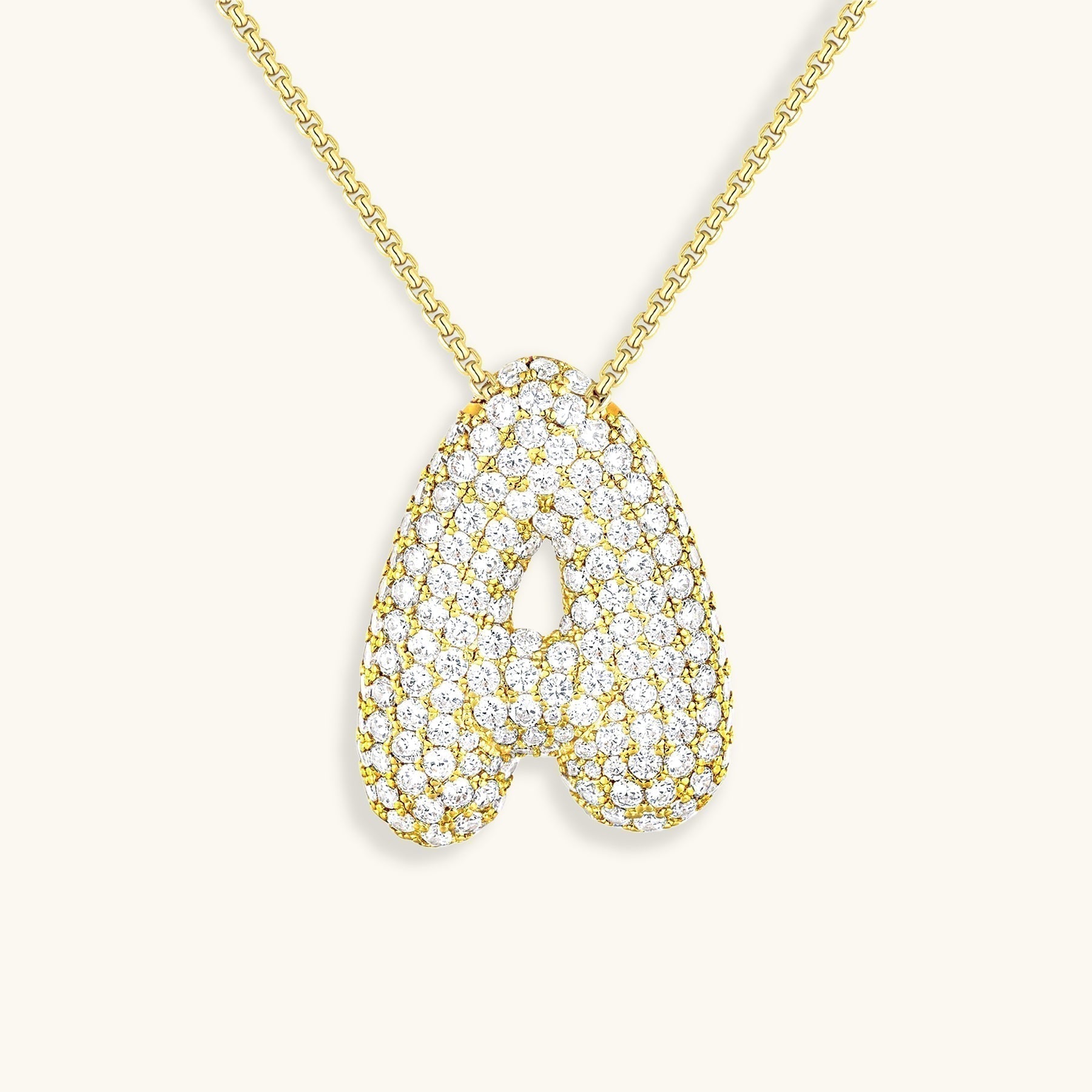 BowLift | Bubble Initial-Diamond-Necklace