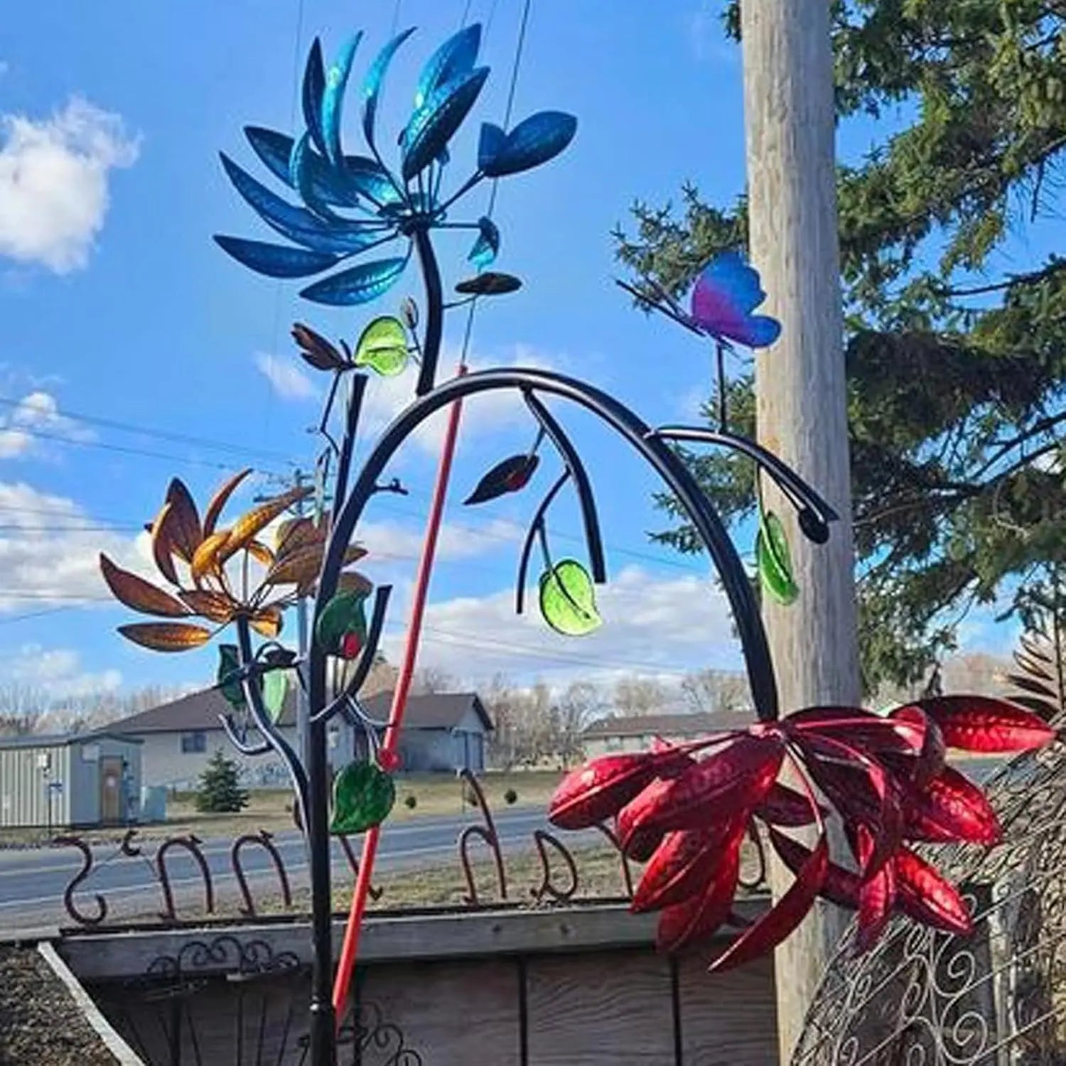 BowLift | Colorful Garden Windspinner – Fascinating Flower Decoration