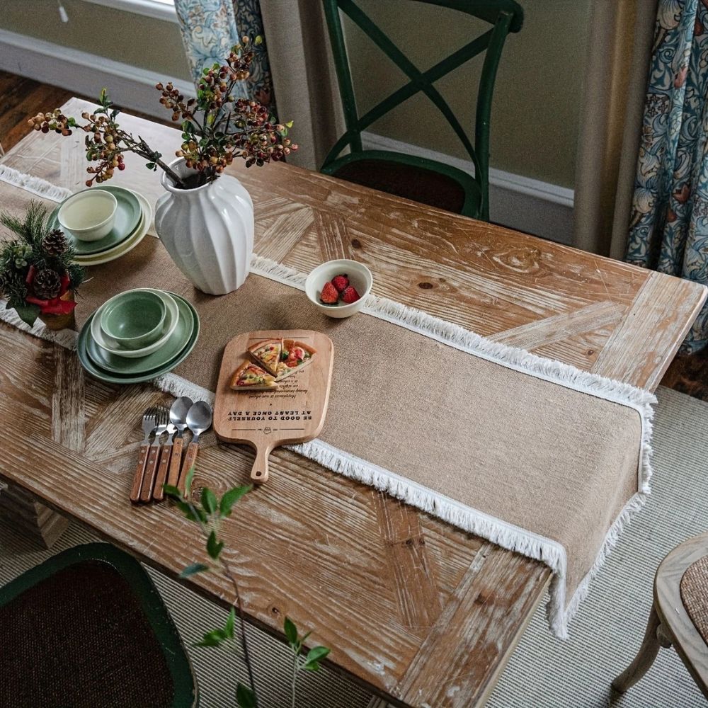 BowLift | Burlap Charm Boho Table Runner