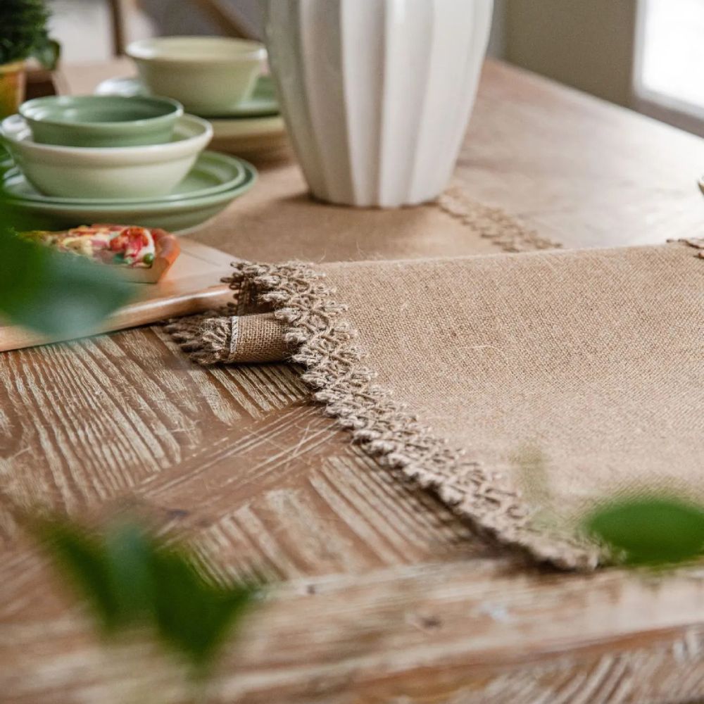 BowLift | Burlap Charm Boho Table Runner