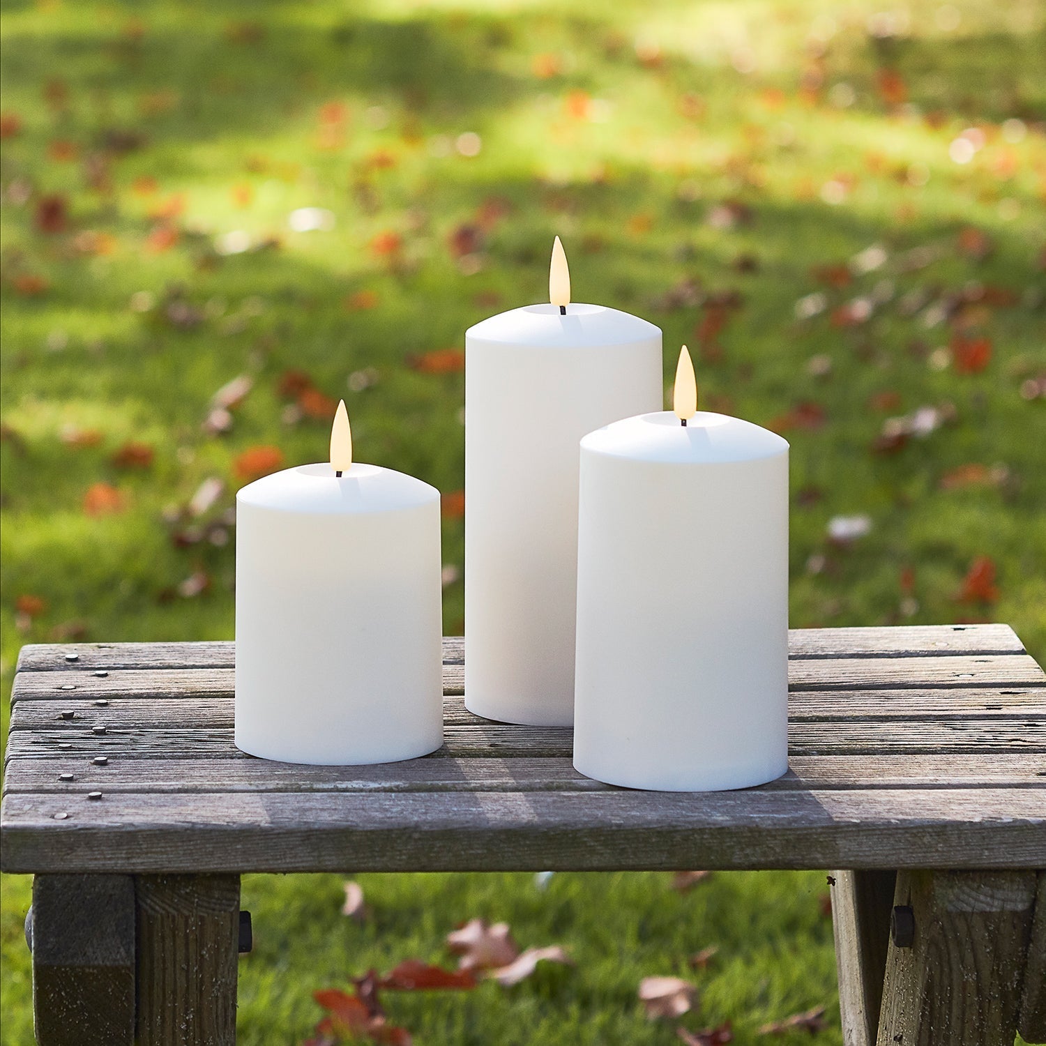 BowLift | TruGlow LED Outdoor Candle Trio with Remote Control