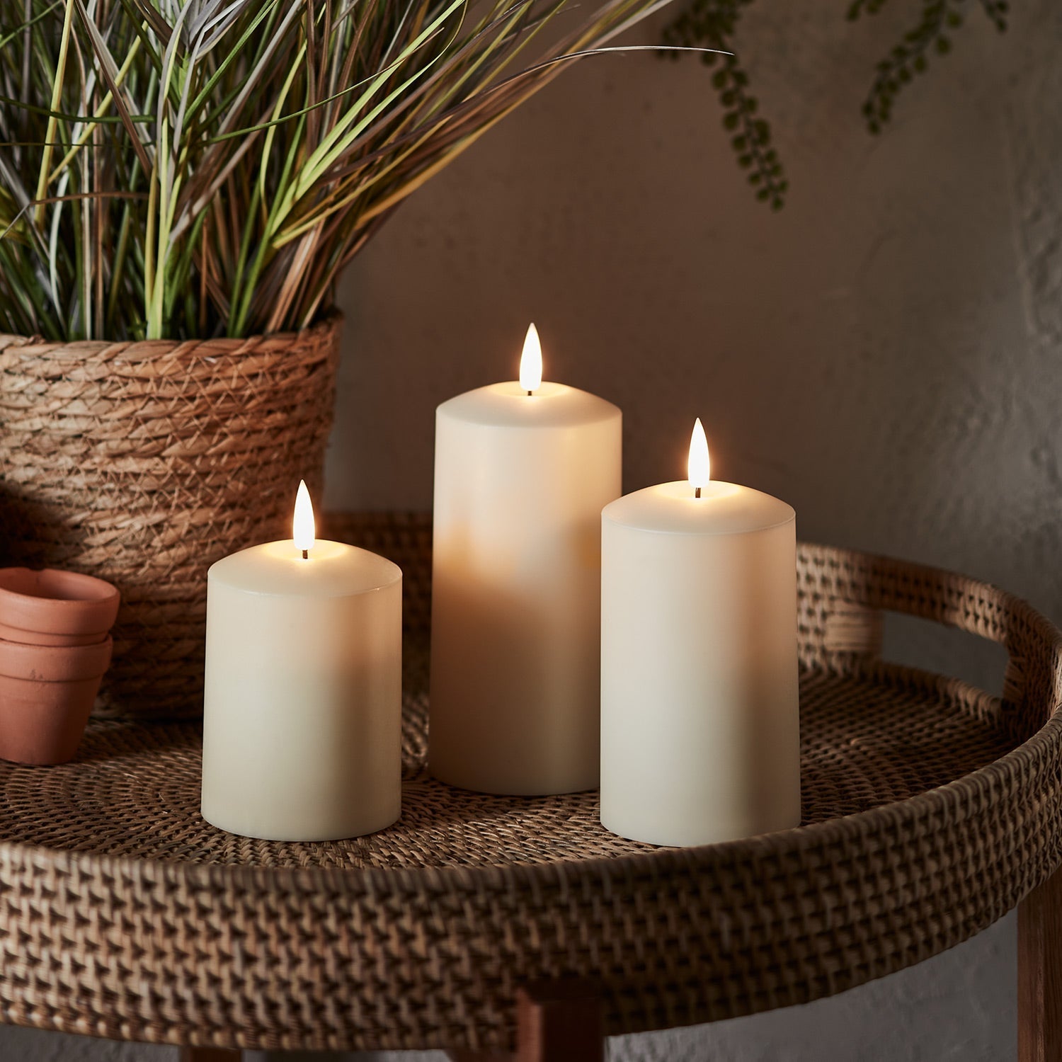 BowLift | TruGlow LED Outdoor Candle Trio with Remote Control